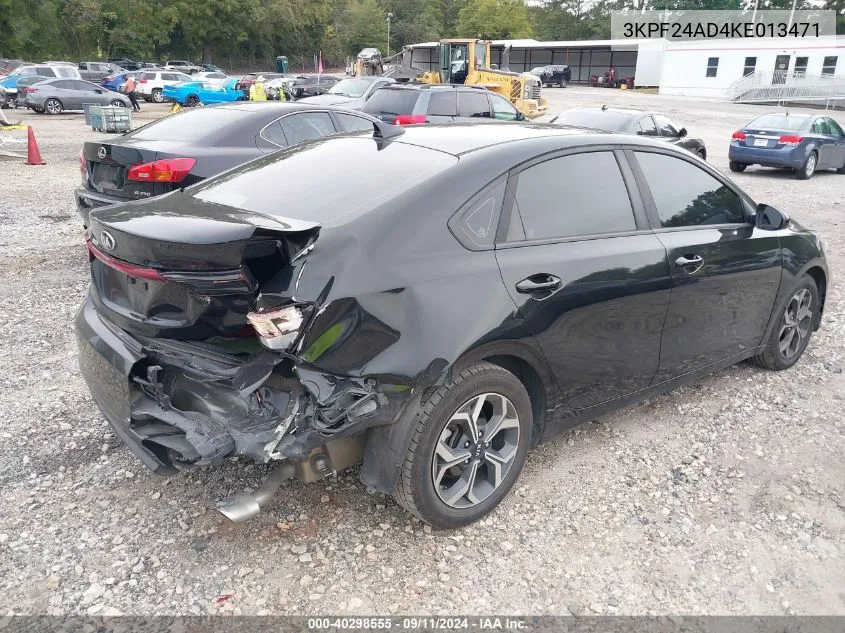 2019 Kia Forte Fe/Lx/Lxs VIN: 3KPF24AD4KE013471 Lot: 40298555