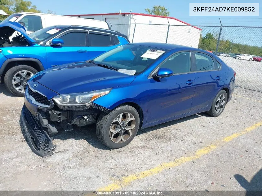 2019 Kia Forte Lxs VIN: 3KPF24AD7KE009852 Lot: 40301991