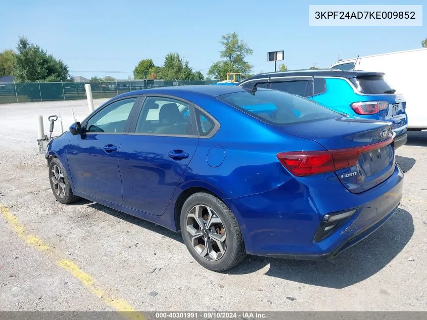 2019 Kia Forte Lxs VIN: 3KPF24AD7KE009852 Lot: 40301991