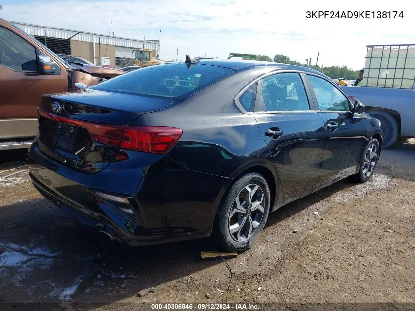 2019 Kia Forte Fe/Lx/Lxs VIN: 3KPF24AD9KE138174 Lot: 40306845