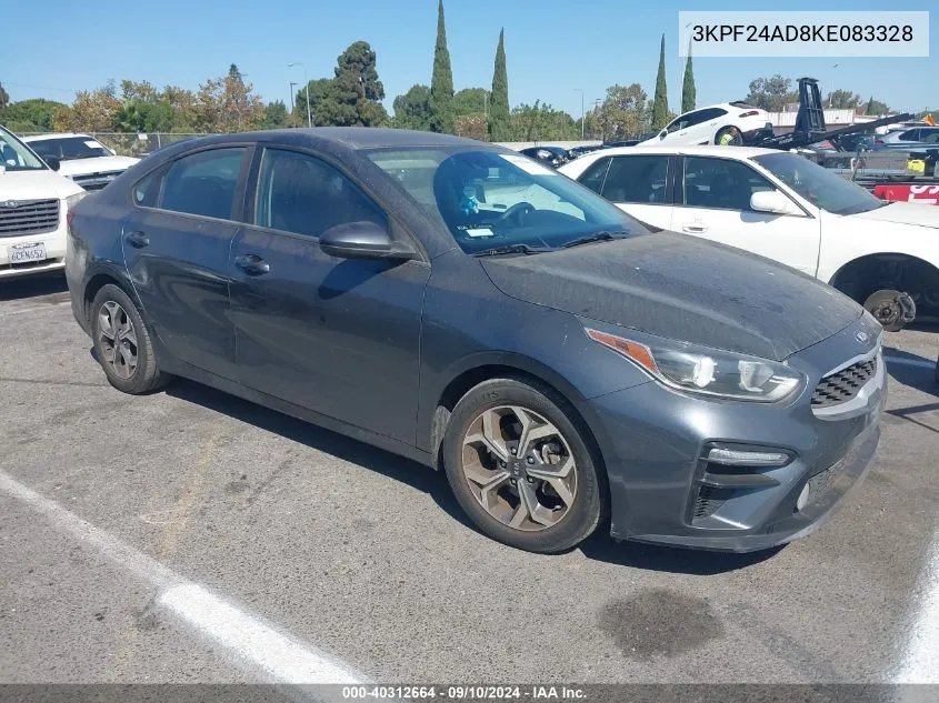 2019 Kia Forte Fe/Lx/Lxs VIN: 3KPF24AD8KE083328 Lot: 40312664