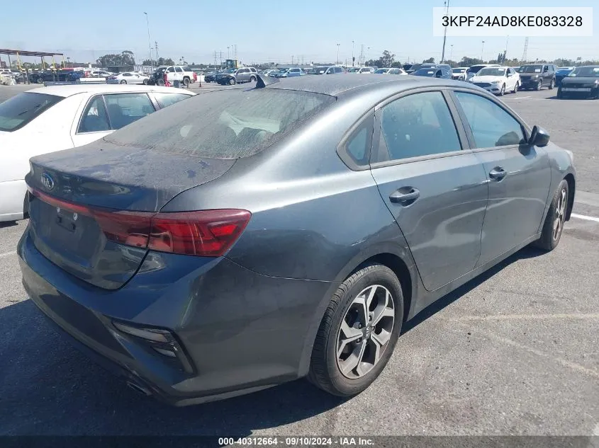 2019 Kia Forte Fe/Lx/Lxs VIN: 3KPF24AD8KE083328 Lot: 40312664