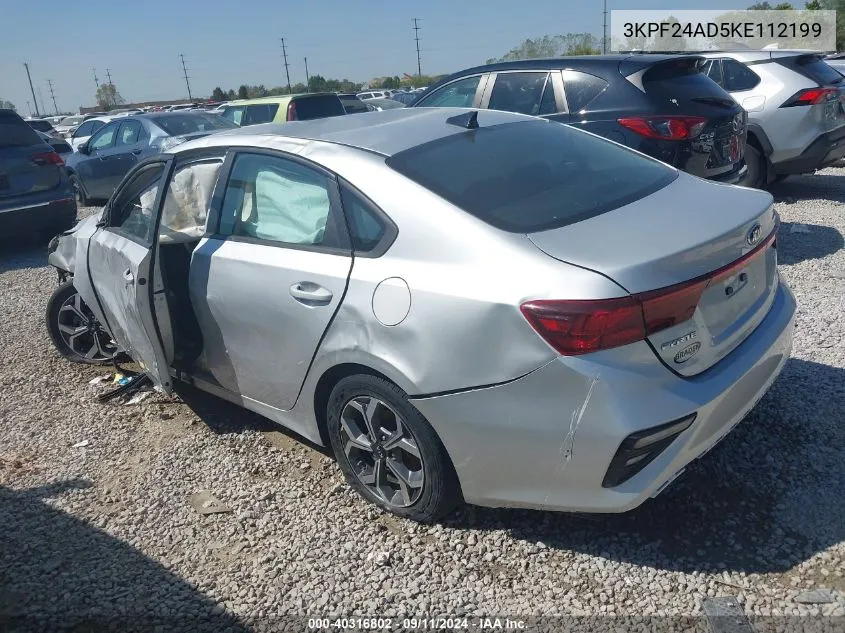 2019 Kia Forte Fe/Lx/Lxs VIN: 3KPF24AD5KE112199 Lot: 40316802