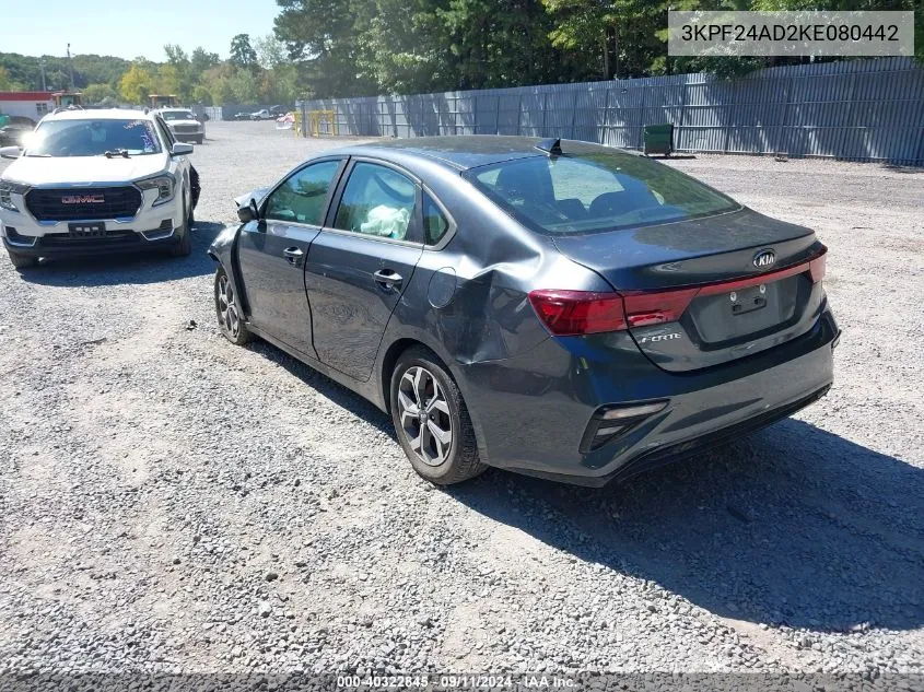 3KPF24AD2KE080442 2019 Kia Forte Lxs