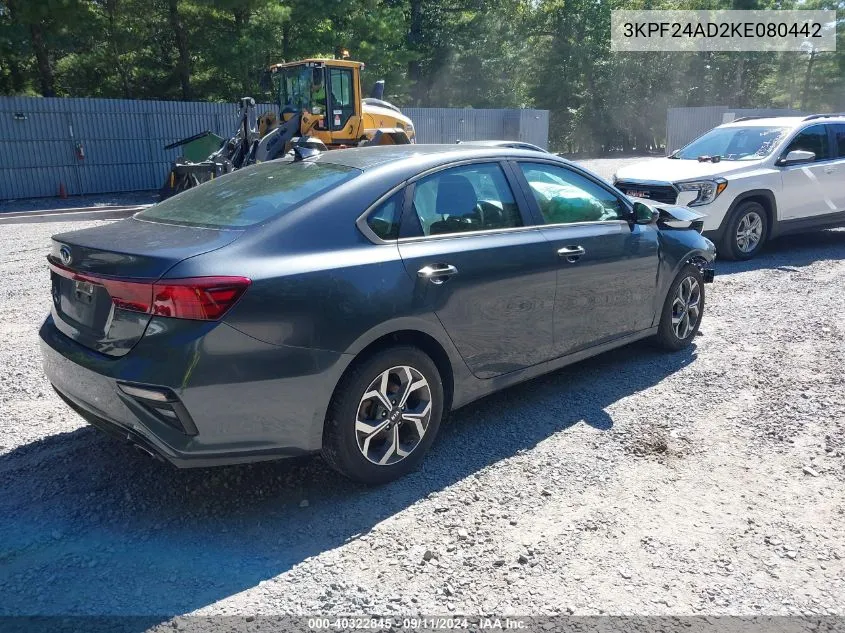 2019 Kia Forte Lxs VIN: 3KPF24AD2KE080442 Lot: 40322845