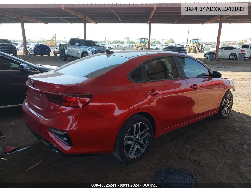 2019 Kia Forte Gt Line/S VIN: 3KPF34ADXKE042082 Lot: 40325241