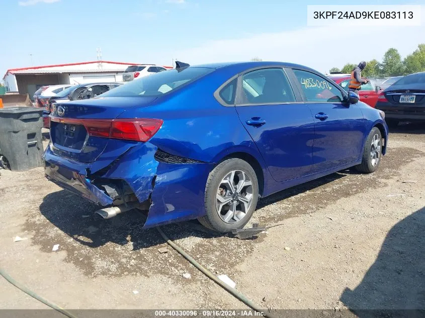 2019 Kia Forte Lxs VIN: 3KPF24AD9KE083113 Lot: 40330096