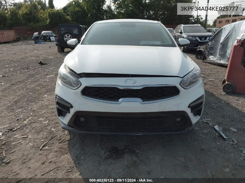 2019 Kia Forte S VIN: 3KPF34AD4KE025777 Lot: 40330123