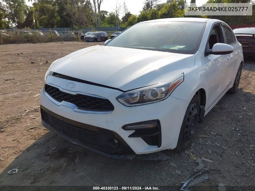 2019 Kia Forte S VIN: 3KPF34AD4KE025777 Lot: 40330123