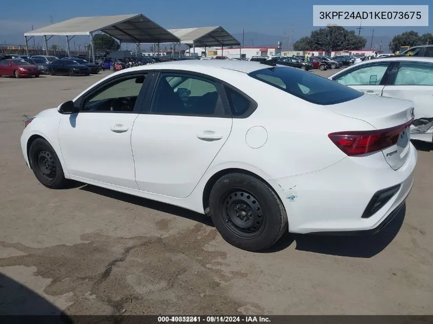 3KPF24AD1KE073675 2019 Kia Forte Lxs