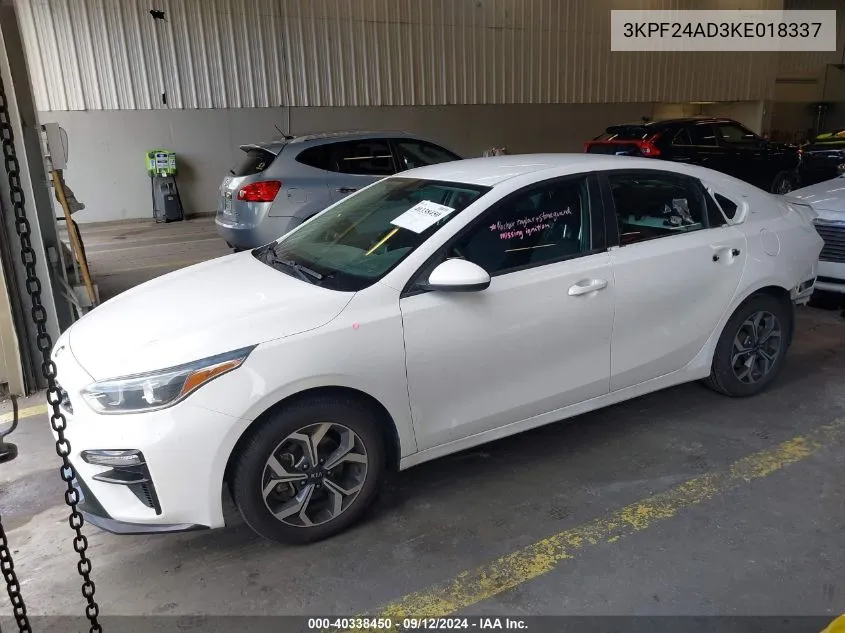 2019 Kia Forte Lxs VIN: 3KPF24AD3KE018337 Lot: 40338450