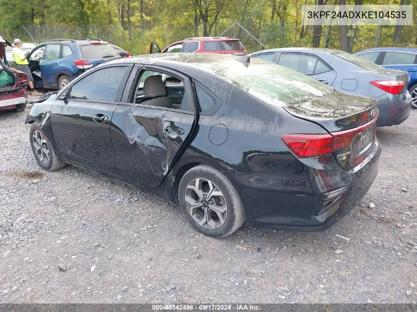 2019 Kia Forte Fe/Lx/Lxs VIN: 3KPF24ADXKE104535 Lot: 40342496