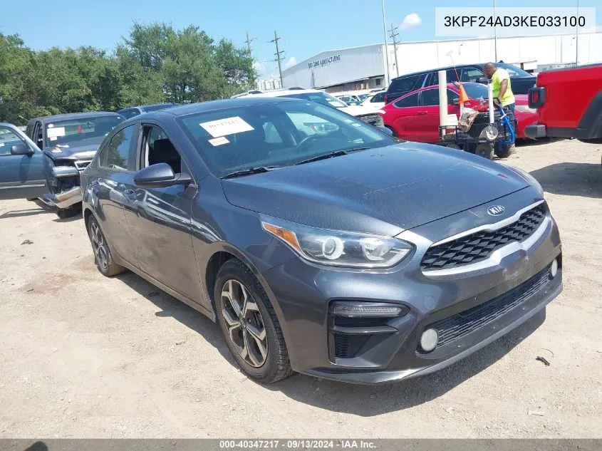 2019 Kia Forte Fe/Lx/Lxs VIN: 3KPF24AD3KE033100 Lot: 40347217