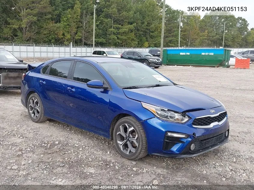 2019 Kia Forte Lxs VIN: 3KPF24AD4KE051153 Lot: 40348298