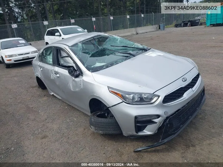 2019 Kia Forte S VIN: 3KPF34AD9KE088602 Lot: 40350016