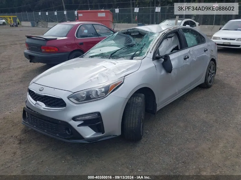 2019 Kia Forte S VIN: 3KPF34AD9KE088602 Lot: 40350016