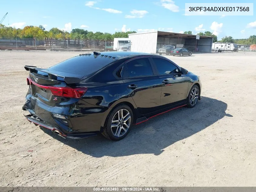 2019 Kia Forte S VIN: 3KPF34ADXKE017568 Lot: 40352493