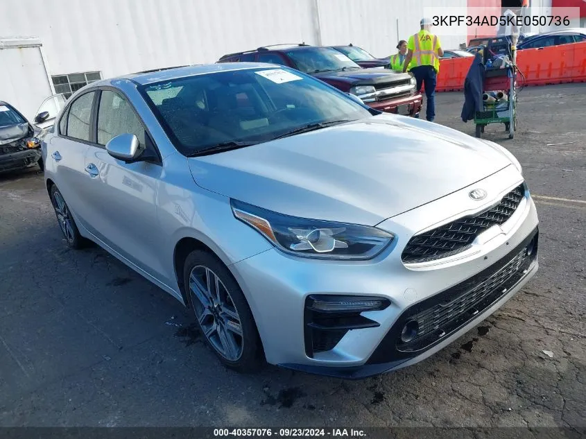 2019 Kia Forte S VIN: 3KPF34AD5KE050736 Lot: 40357076