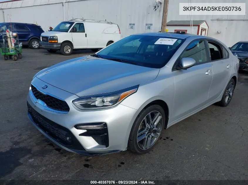 2019 Kia Forte S VIN: 3KPF34AD5KE050736 Lot: 40357076