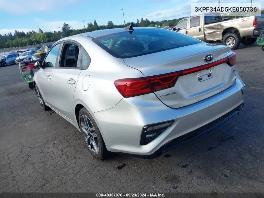 2019 Kia Forte S VIN: 3KPF34AD5KE050736 Lot: 40357076