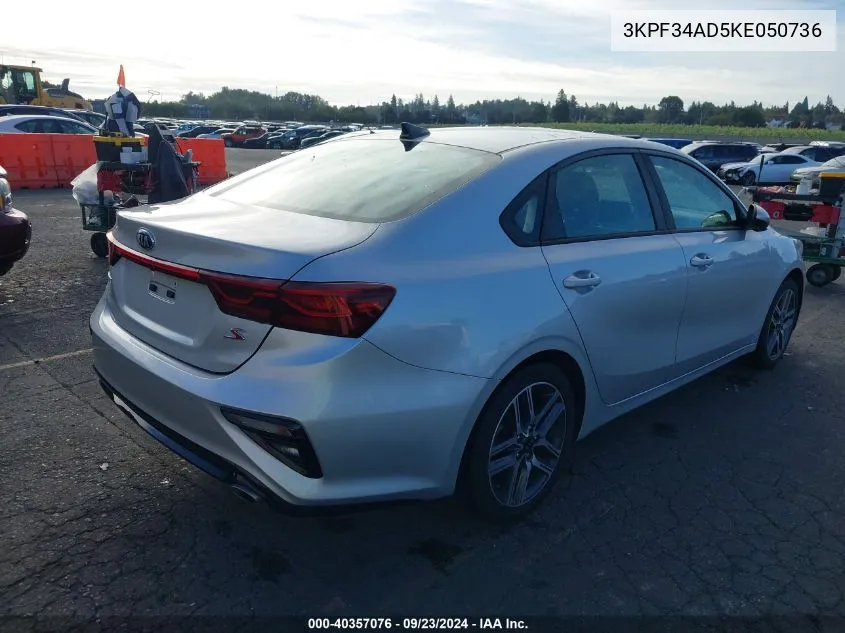 2019 Kia Forte S VIN: 3KPF34AD5KE050736 Lot: 40357076