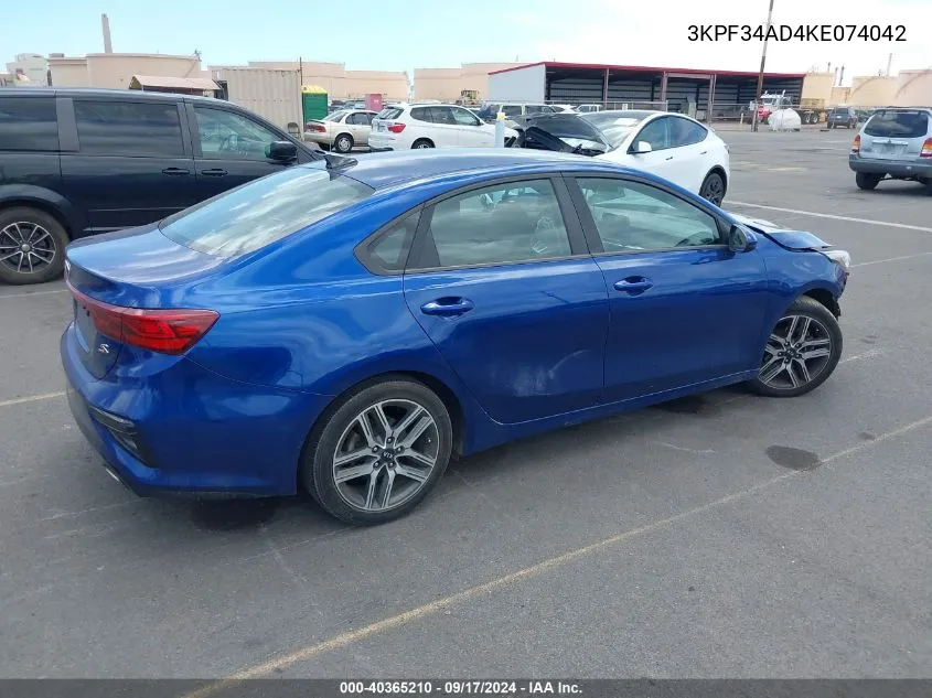 3KPF34AD4KE074042 2019 Kia Forte S