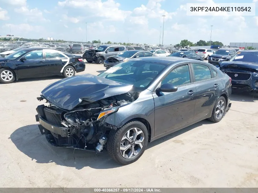 2019 Kia Forte Lxs VIN: 3KPF24AD4KE110542 Lot: 40366257