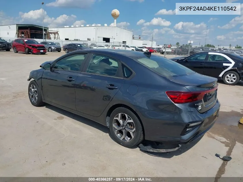 2019 Kia Forte Lxs VIN: 3KPF24AD4KE110542 Lot: 40366257