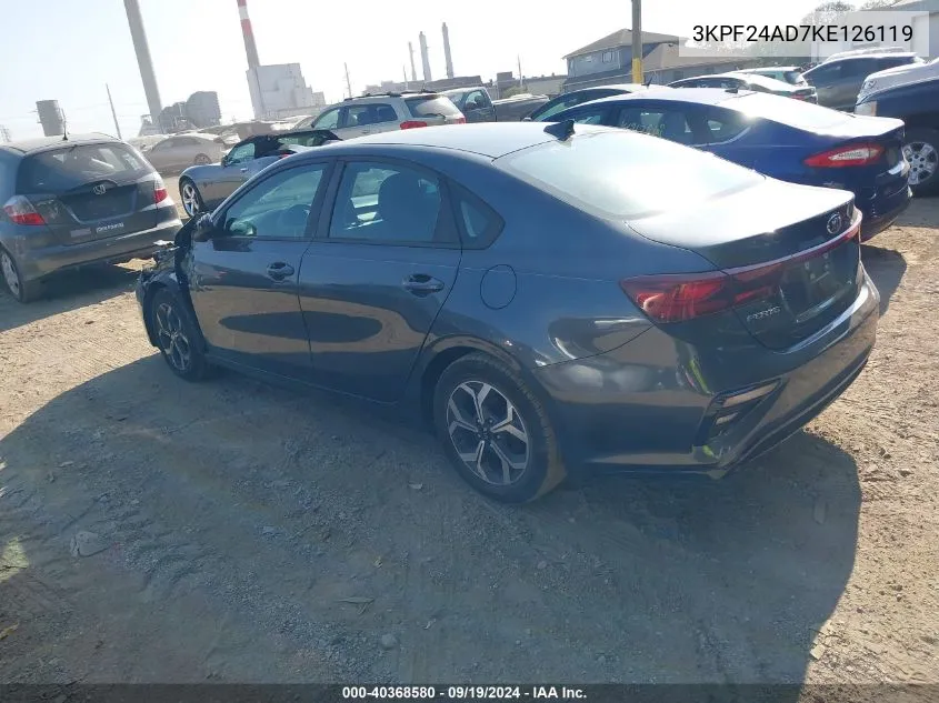 3KPF24AD7KE126119 2019 Kia Forte Lxs