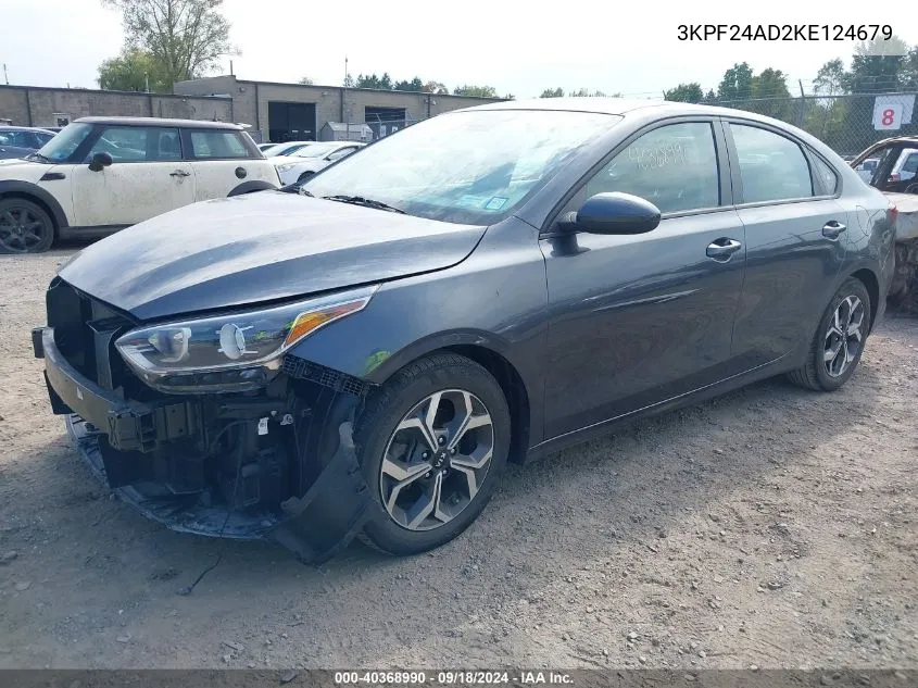 2019 Kia Forte Fe/Lx/Lxs VIN: 3KPF24AD2KE124679 Lot: 40368990