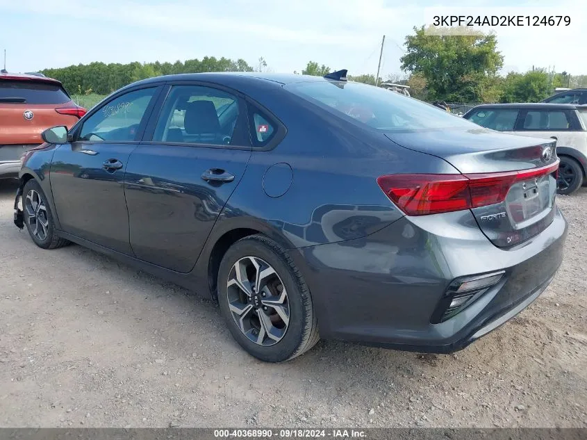 2019 Kia Forte Fe/Lx/Lxs VIN: 3KPF24AD2KE124679 Lot: 40368990