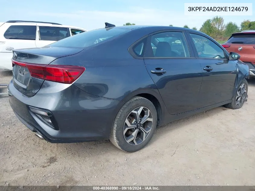 3KPF24AD2KE124679 2019 Kia Forte Fe/Lx/Lxs