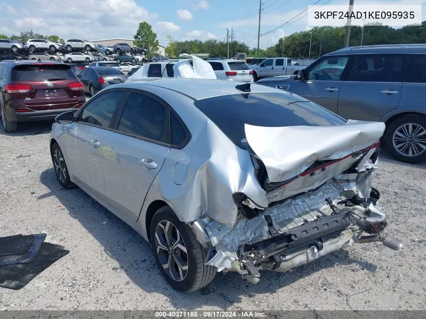 2019 Kia Forte Lxs VIN: 3KPF24AD1KE095935 Lot: 40371185