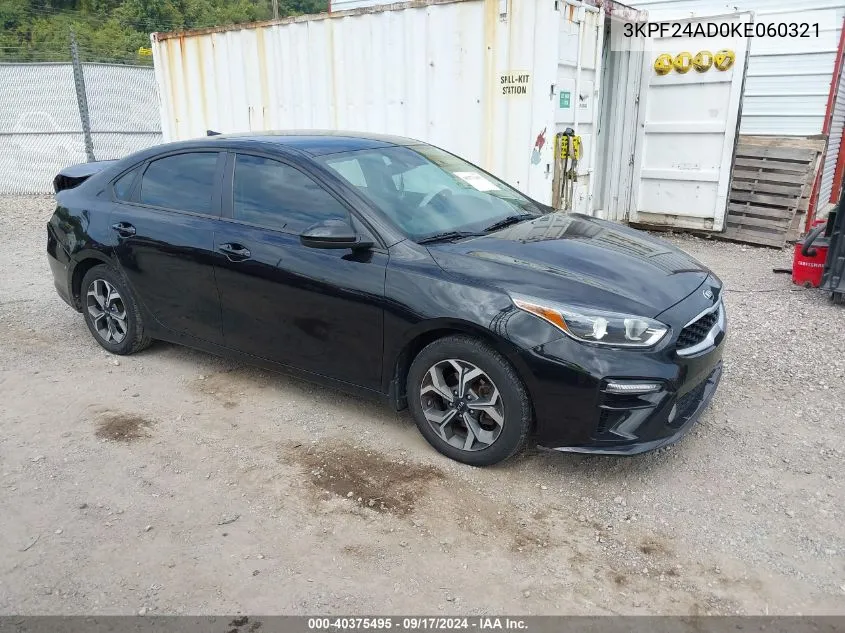 2019 Kia Forte Lxs VIN: 3KPF24AD0KE060321 Lot: 40375495