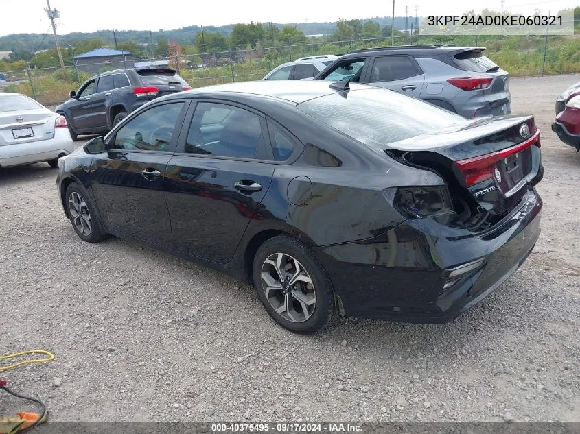 2019 Kia Forte Lxs VIN: 3KPF24AD0KE060321 Lot: 40375495