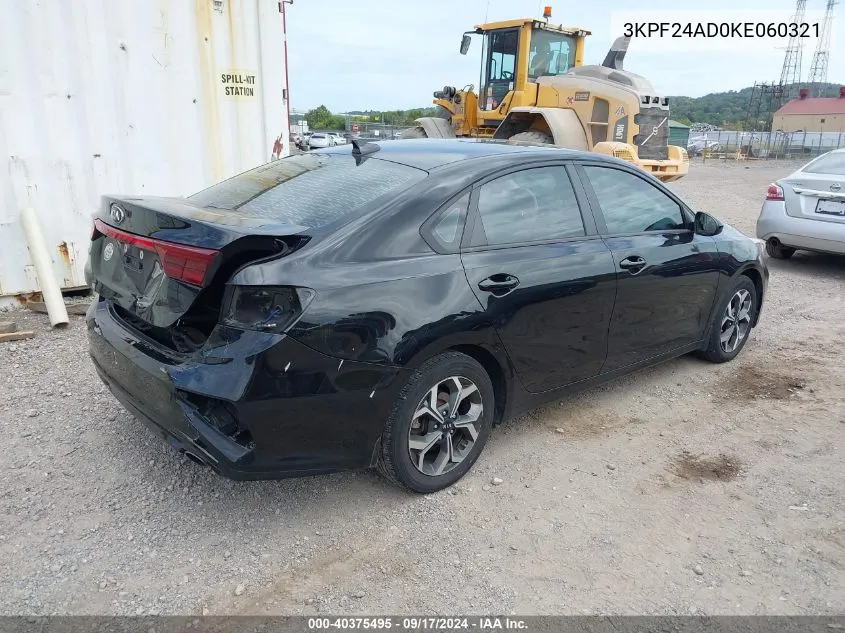 2019 Kia Forte Lxs VIN: 3KPF24AD0KE060321 Lot: 40375495