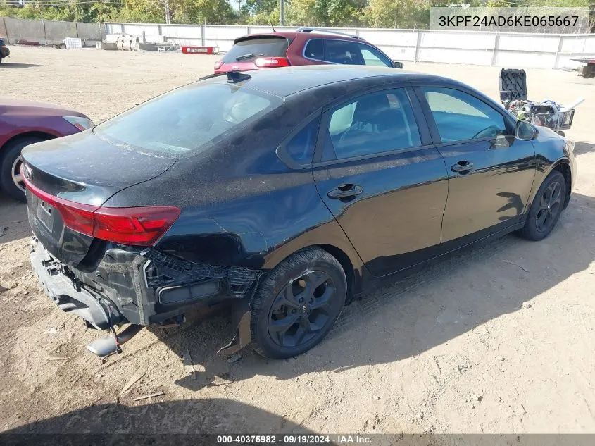 2019 Kia Forte Lxs VIN: 3KPF24AD6KE065667 Lot: 40375982