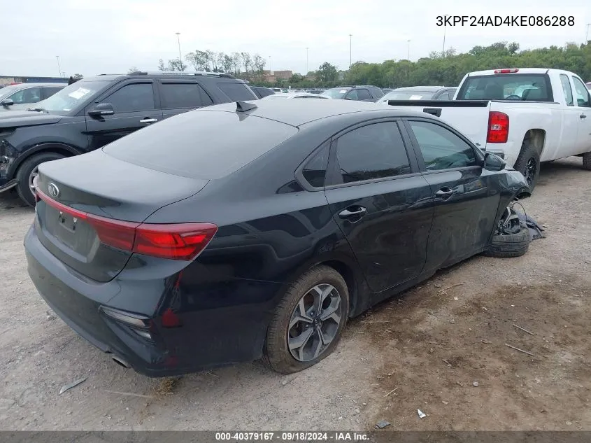 2019 Kia Forte Fe/Lx/Lxs VIN: 3KPF24AD4KE086288 Lot: 40379167