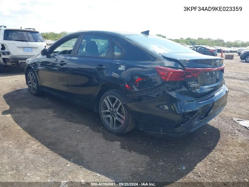 2019 Kia Forte S VIN: 3KPF34AD9KE023359 Lot: 40394581