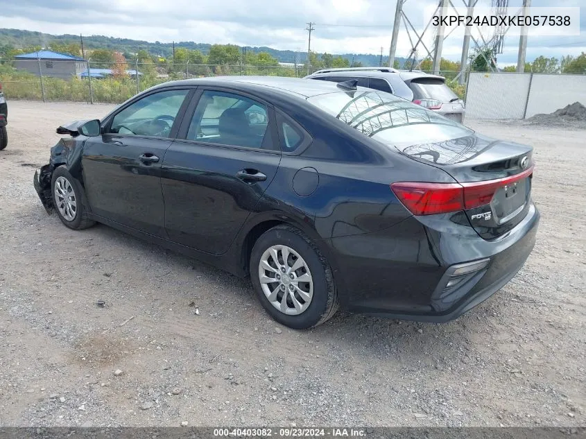 2019 Kia Forte Fe VIN: 3KPF24ADXKE057538 Lot: 40403082