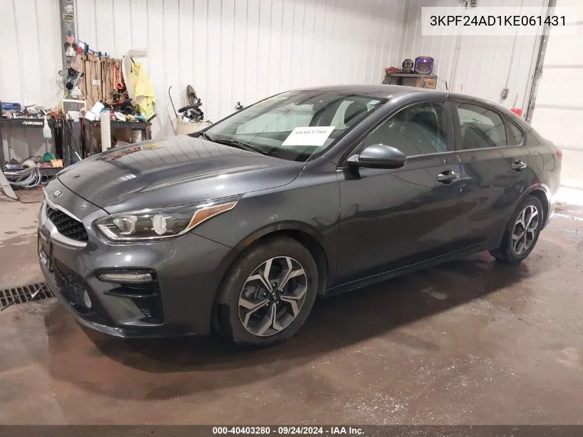 2019 Kia Forte Lxs VIN: 3KPF24AD1KE061431 Lot: 40403280