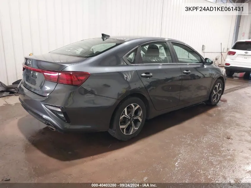 2019 Kia Forte Lxs VIN: 3KPF24AD1KE061431 Lot: 40403280