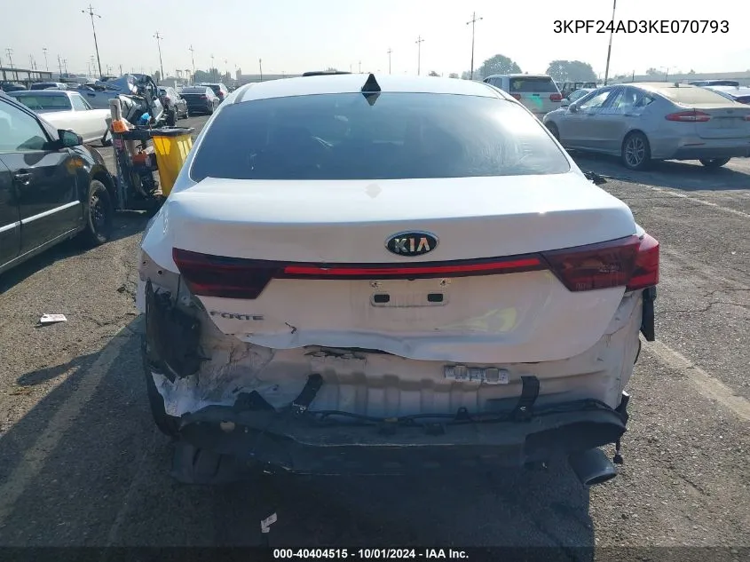 3KPF24AD3KE070793 2019 Kia Forte Fe/Lx/Lxs