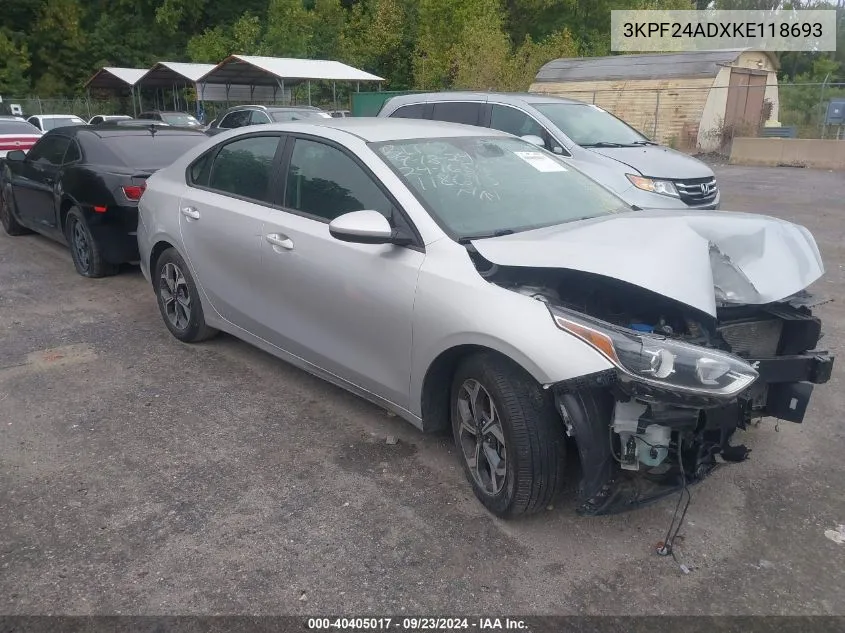 2019 Kia Forte Lxs VIN: 3KPF24ADXKE118693 Lot: 40405017