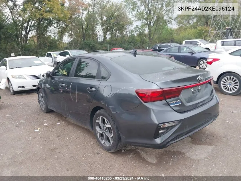 2019 Kia Forte Fe/Lx/Lxs VIN: 3KPF24AD2KE096124 Lot: 40410255