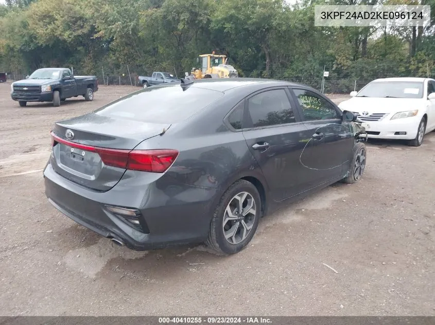 2019 Kia Forte Fe/Lx/Lxs VIN: 3KPF24AD2KE096124 Lot: 40410255