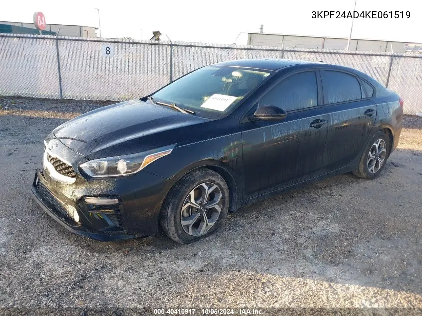 2019 Kia Forte Lxs VIN: 3KPF24AD4KE061519 Lot: 40410917