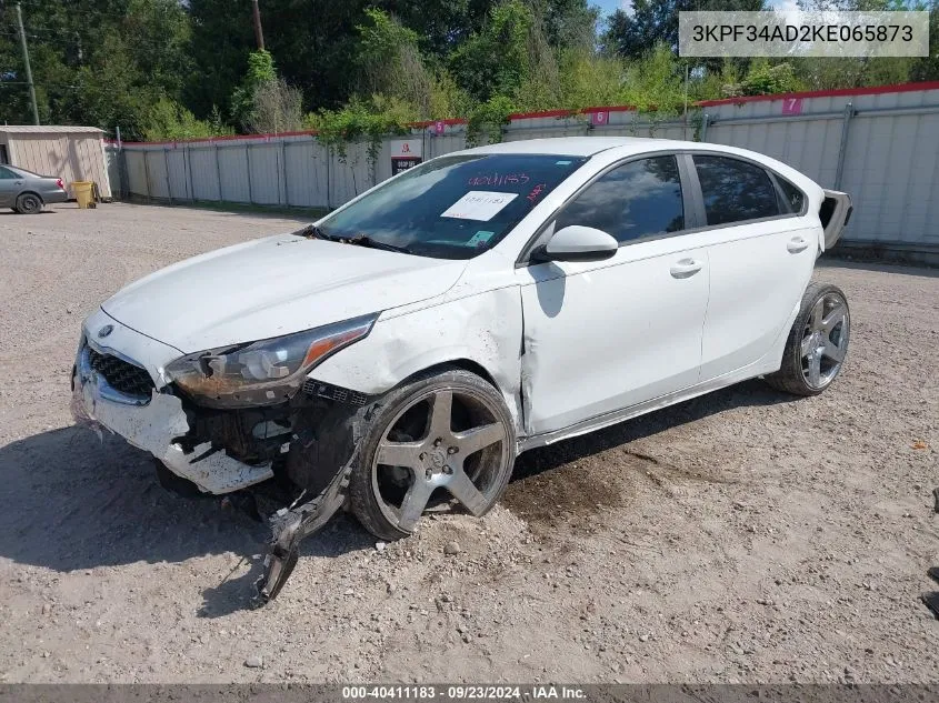 2019 Kia Forte S VIN: 3KPF34AD2KE065873 Lot: 40411183