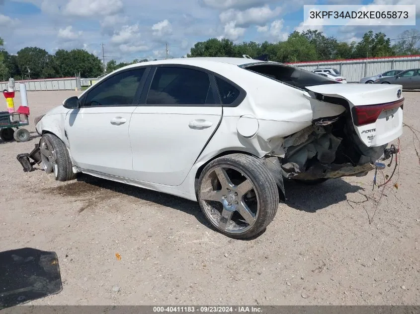 2019 Kia Forte S VIN: 3KPF34AD2KE065873 Lot: 40411183