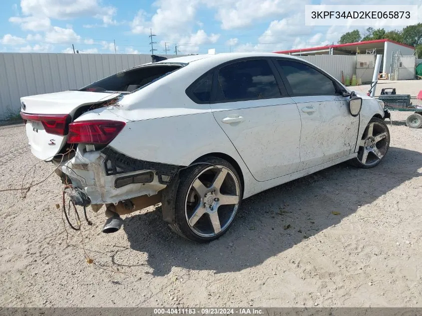 2019 Kia Forte S VIN: 3KPF34AD2KE065873 Lot: 40411183